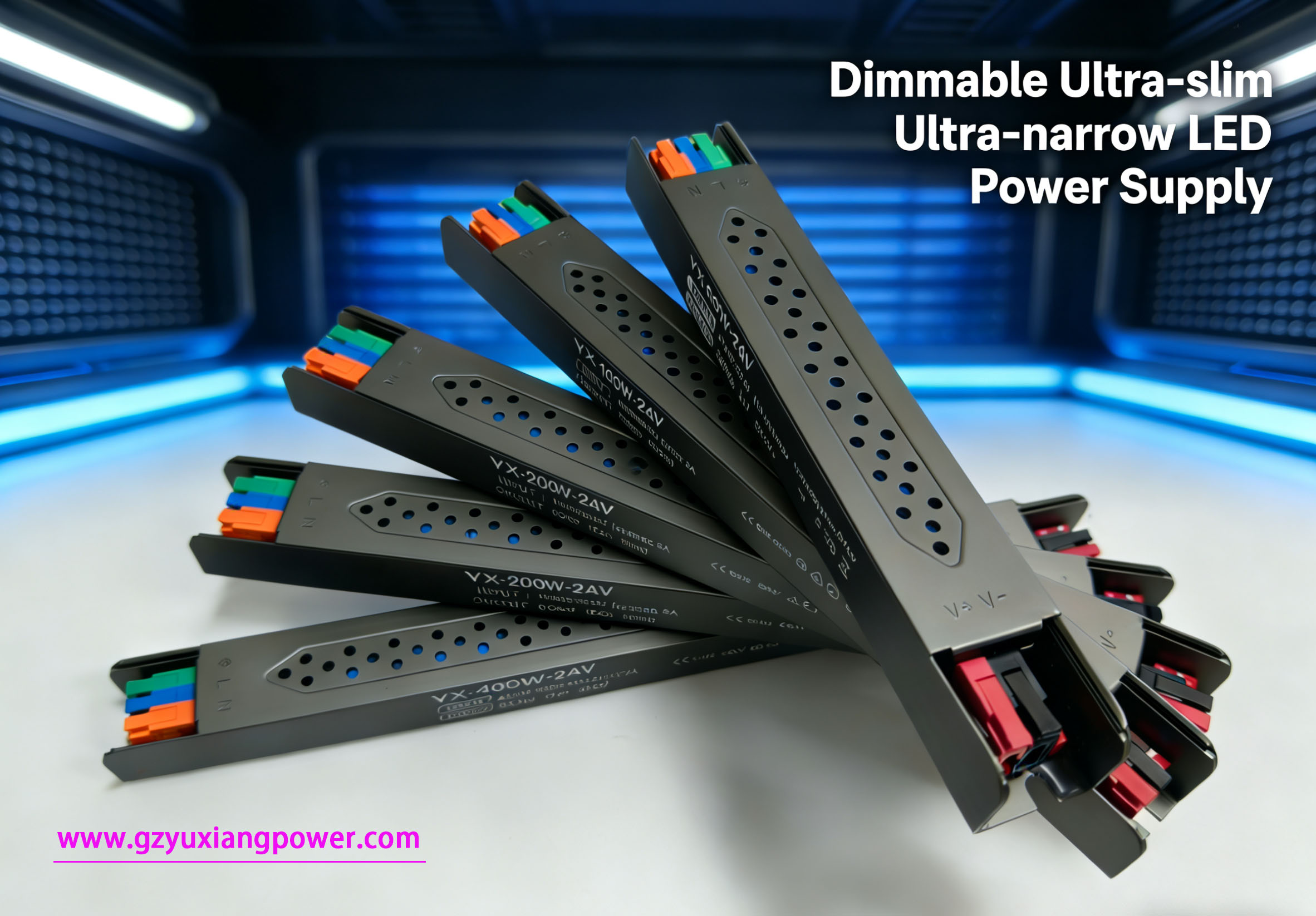 Ultrawąski, regulowany zasilacz LED 24 V
