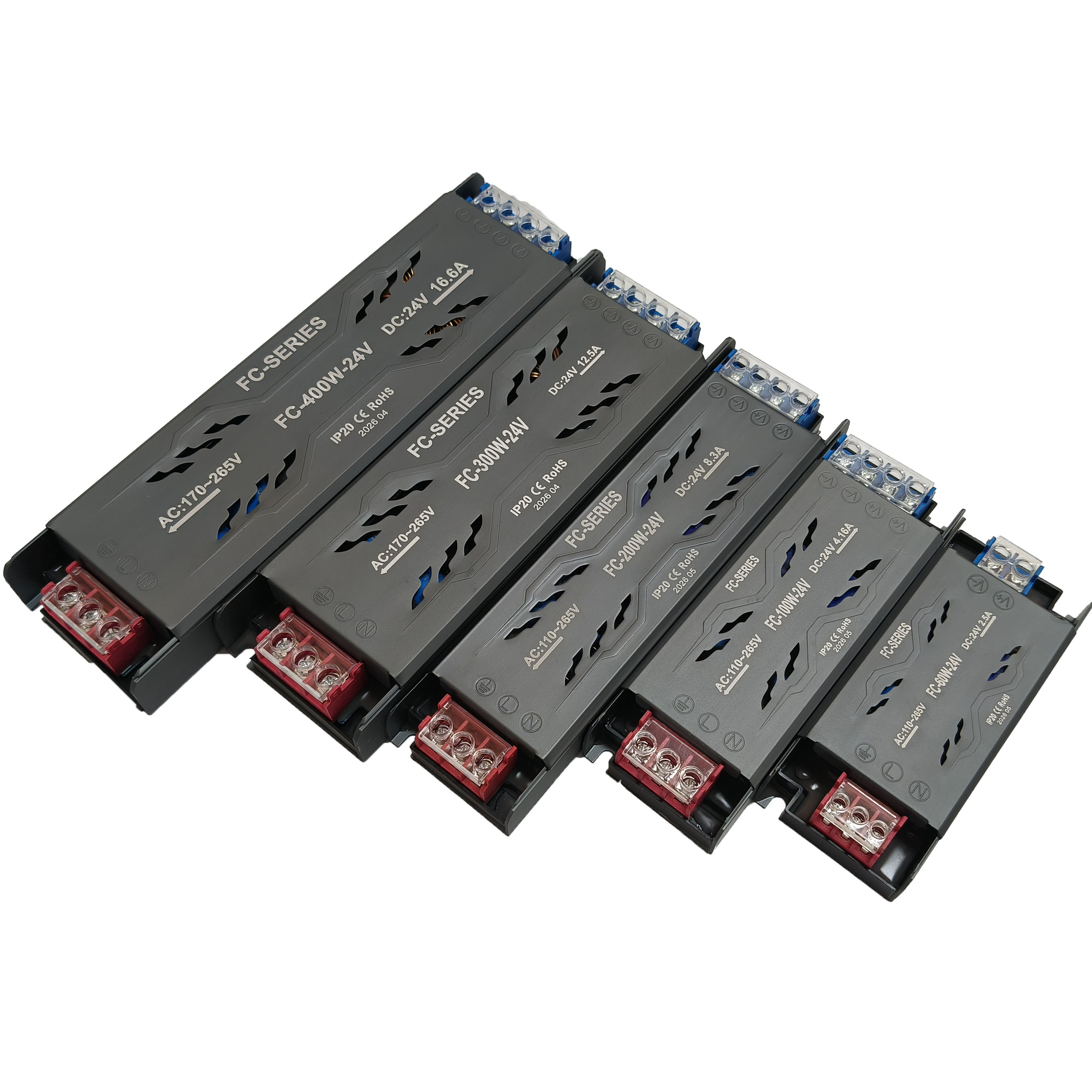 Zasilacz LED FC 24V 60W typu slim, półotwarty