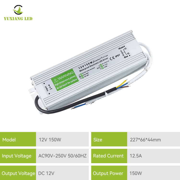 Wodoodporny zasilacz LED serii C IP67 12 V 150 W